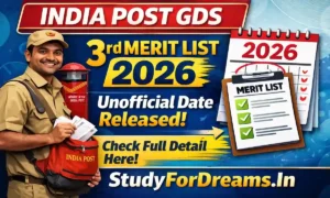 India Post GDS 3rd Merit List 2026
