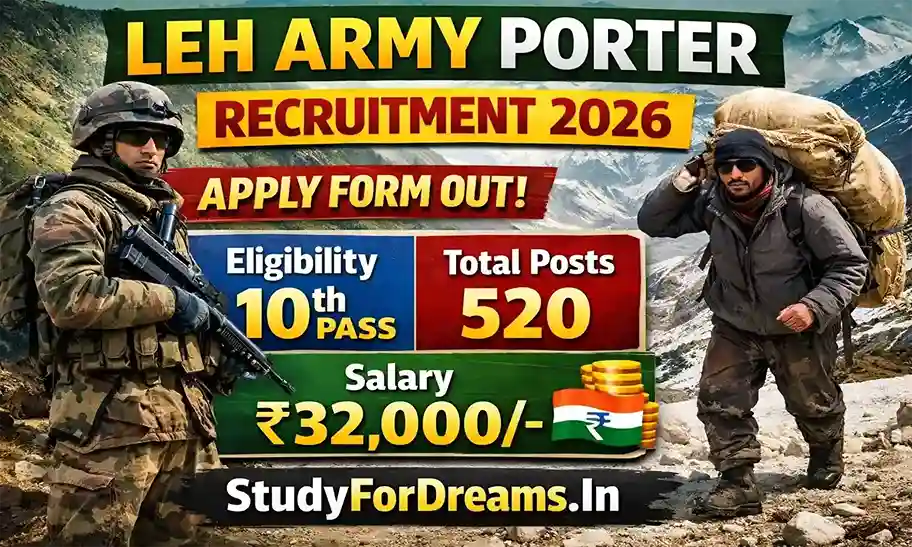 Leh Army Porter Recruitment 2026 Apply Form