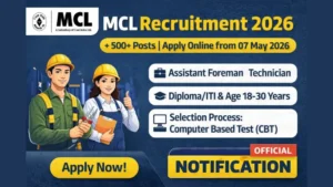 MCL Foreman and Technician Recruitment 2026
