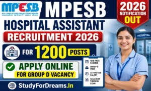 MPESB Hospital Assistant Recruitment 2026