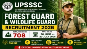 UPSSSC UP Forest Guard Recruitment 2026
