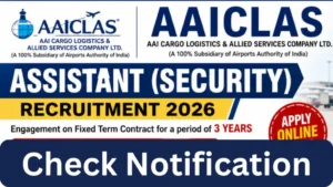 AAICLAS Assistant Security Recruitment 2026