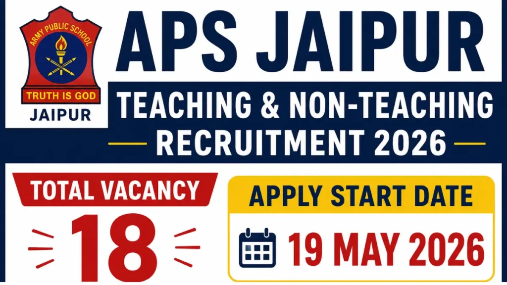 APS Jaipur Teaching & Non-Teaching Recruitment 2026