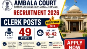 Ambala Court Clerk Recruitment 2026