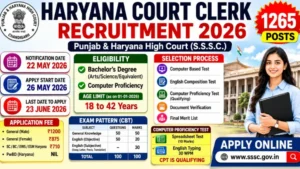 Haryana Court Clerk Recruitment 2026