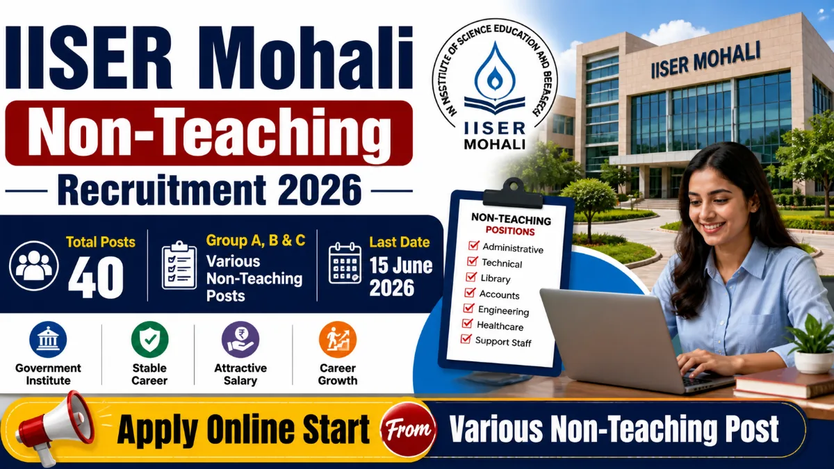 IISER Mohali Non-Teaching Recruitment 2026