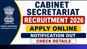Cabinet Secretariat SFO Recruitment 2026