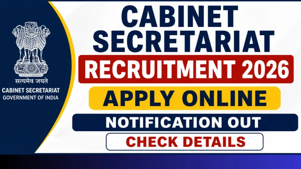 Cabinet Secretariat SFO Recruitment 2026