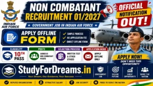 Indian Air Force Agniveer Non-Combatant Recruitment 2027